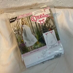 Child’s Pillowcase Jumper Dress Meow Cats embroidery vintage